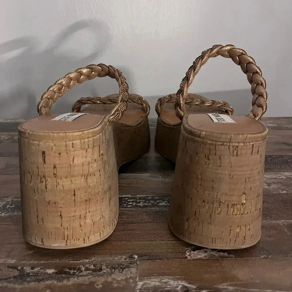 Steve Madden Copper Rhinestone Danya Platform Slide Women Size 9 - Picture 3 of 6